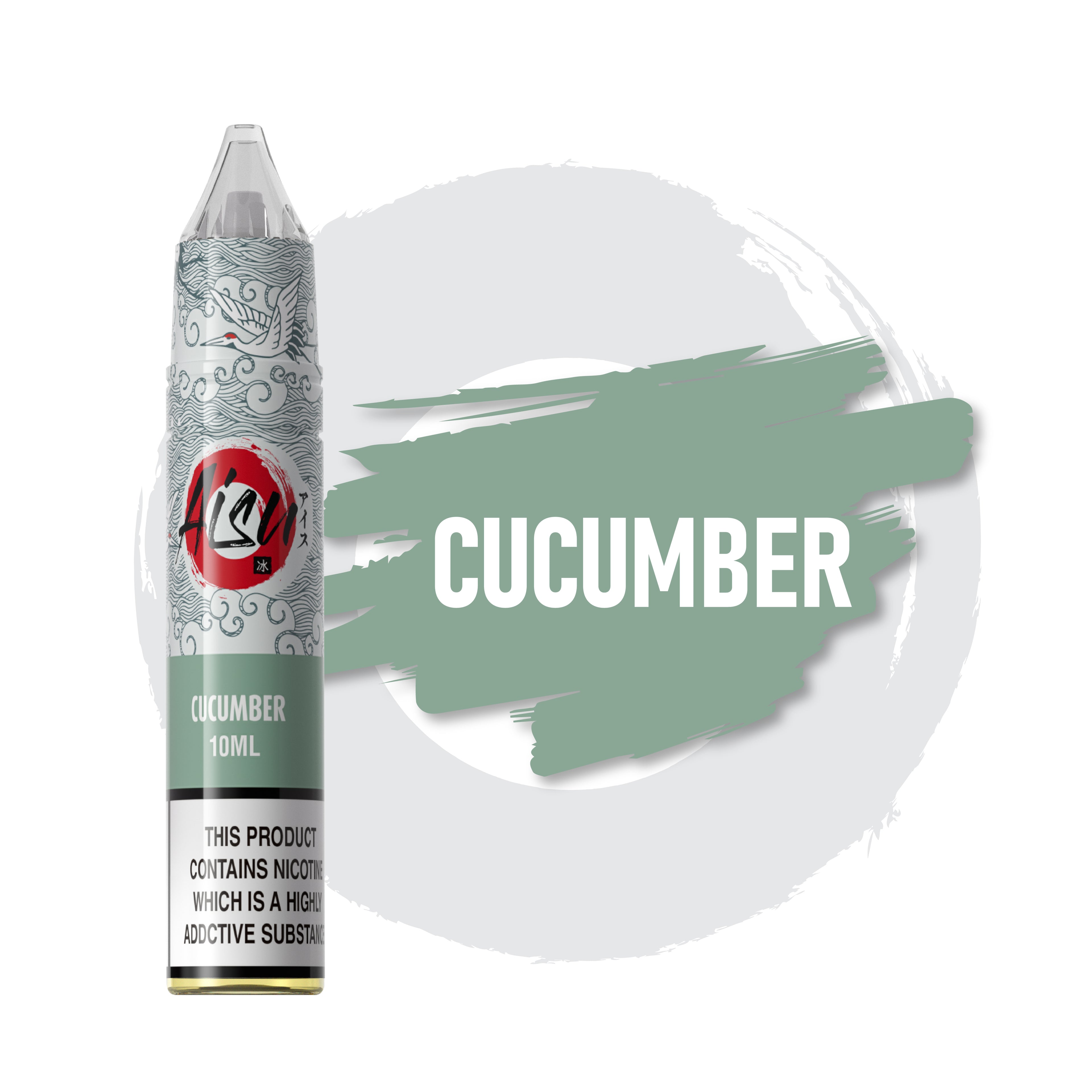 AISU Cucumber 10ml 50/50 Nic Salts e-liquid bottle