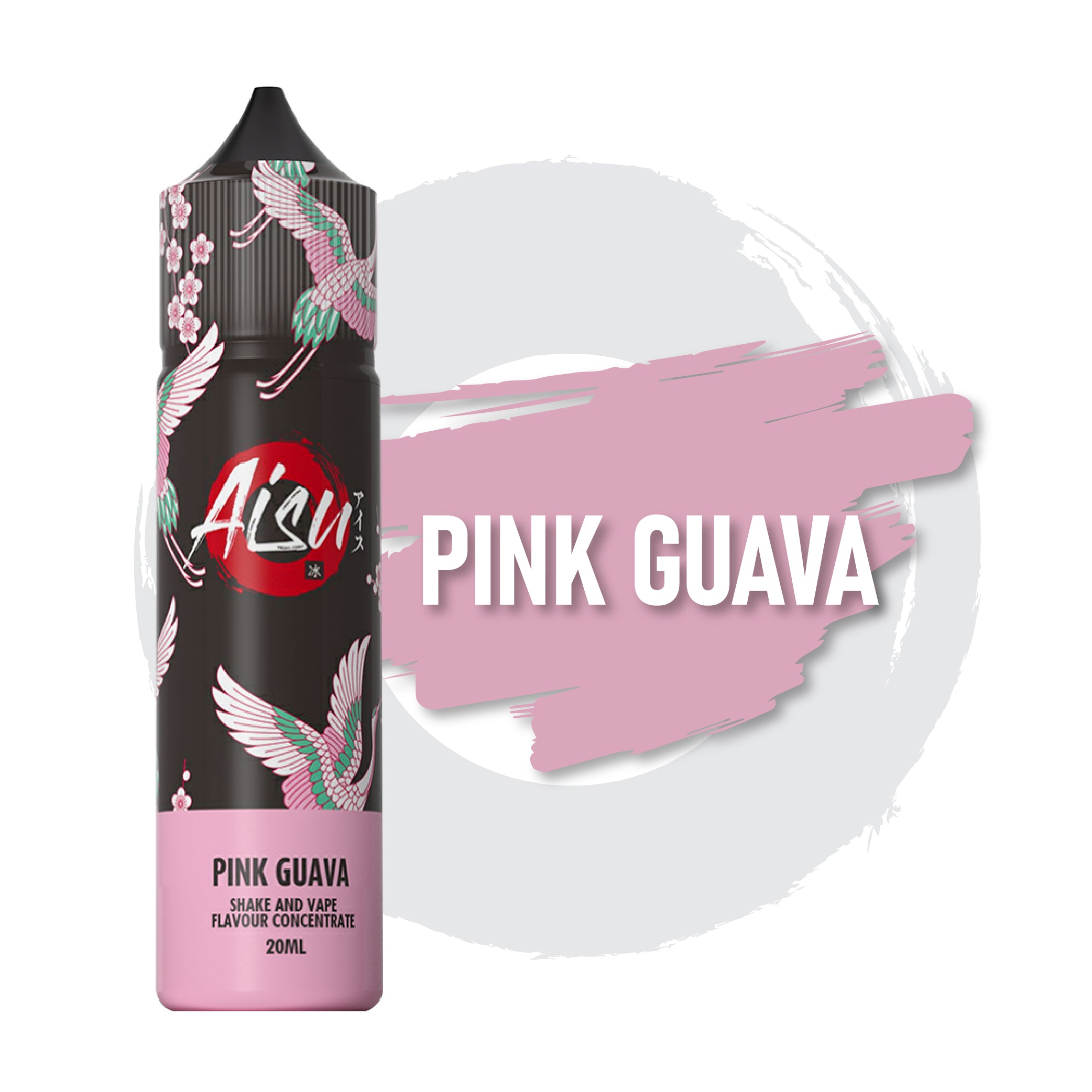 AISU Pink Guava Shake and Vape 20ml Flavour Concentrate e-liquid bottle