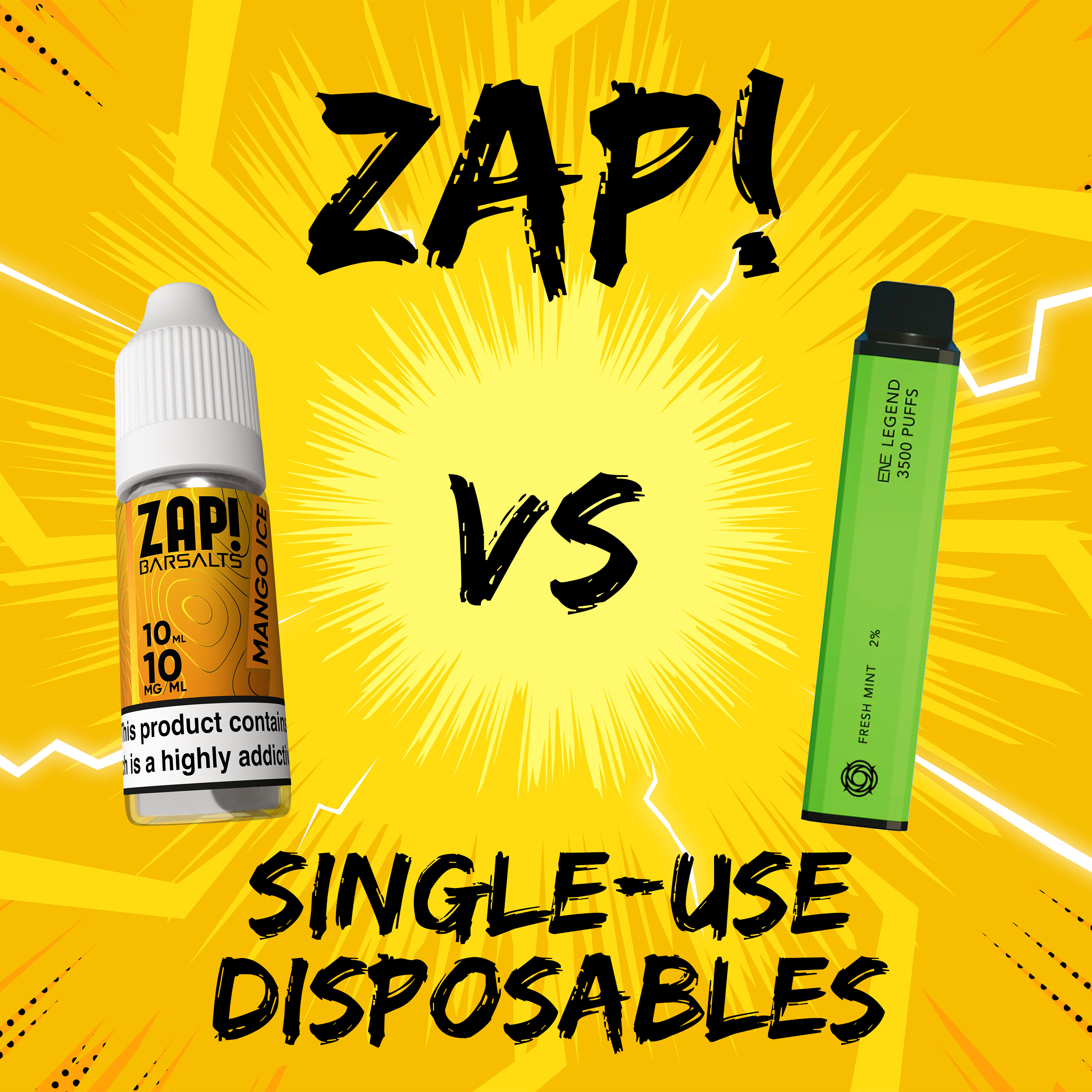 Magie du sel de nicotine : ZAP ! Sels en barre vs produits jetables à usage unique