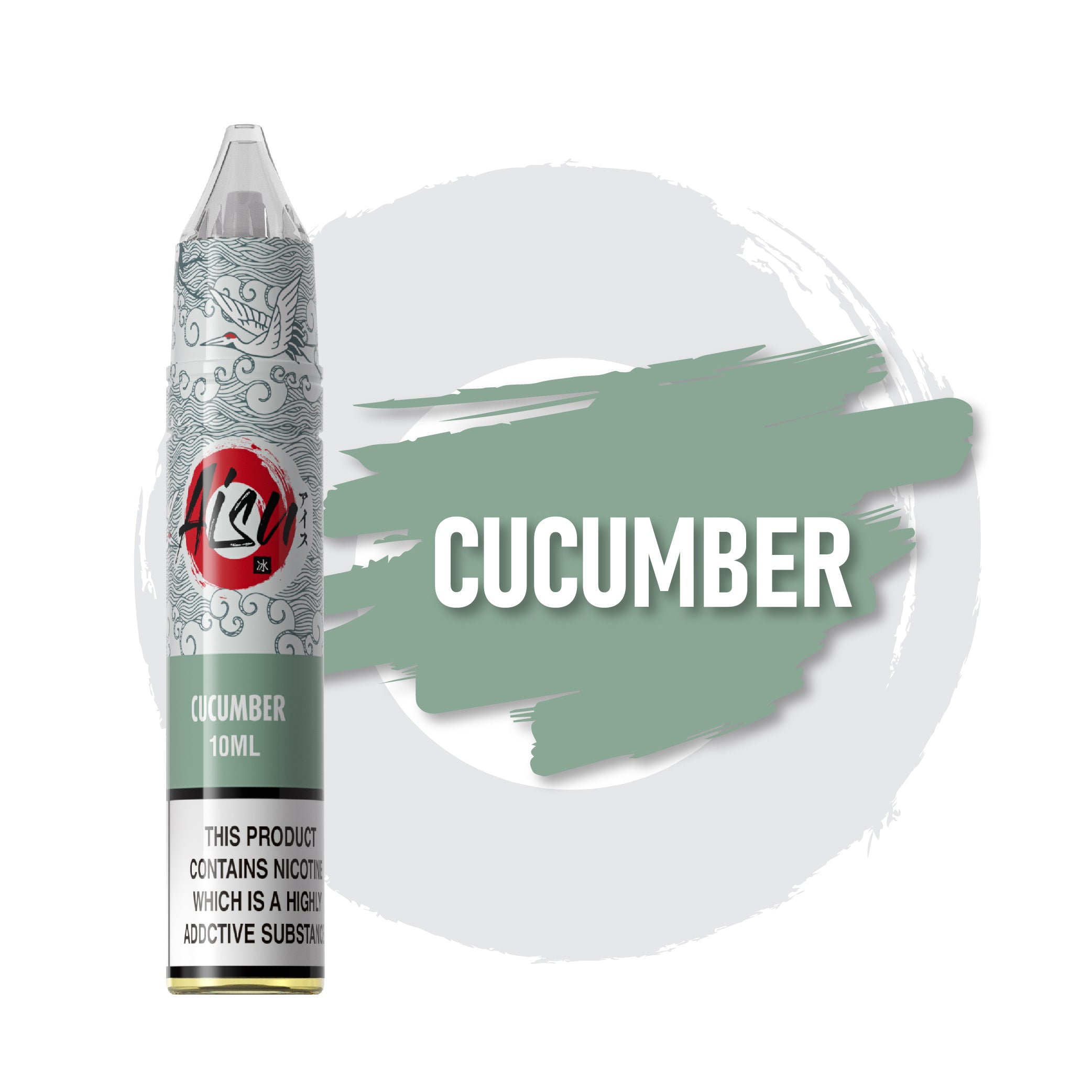 AISU Cucumber 10ml 30/70 Nic Salts e-liquid bottle