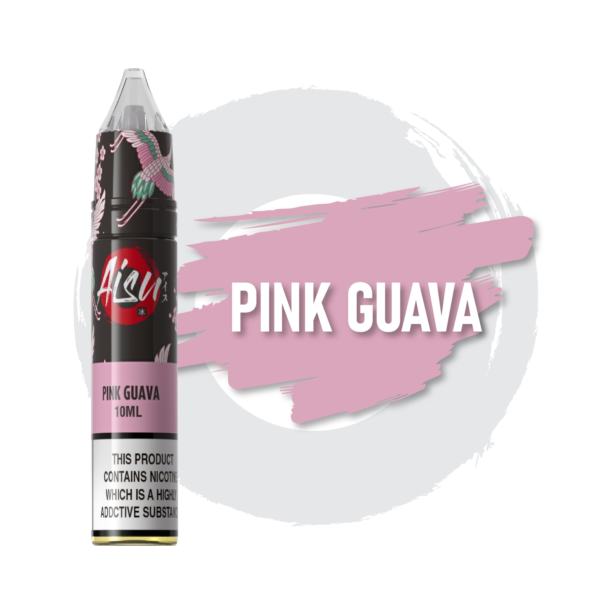 AISU Pink Guava 10ml 30/70 Nic Salts e-liquid bottle