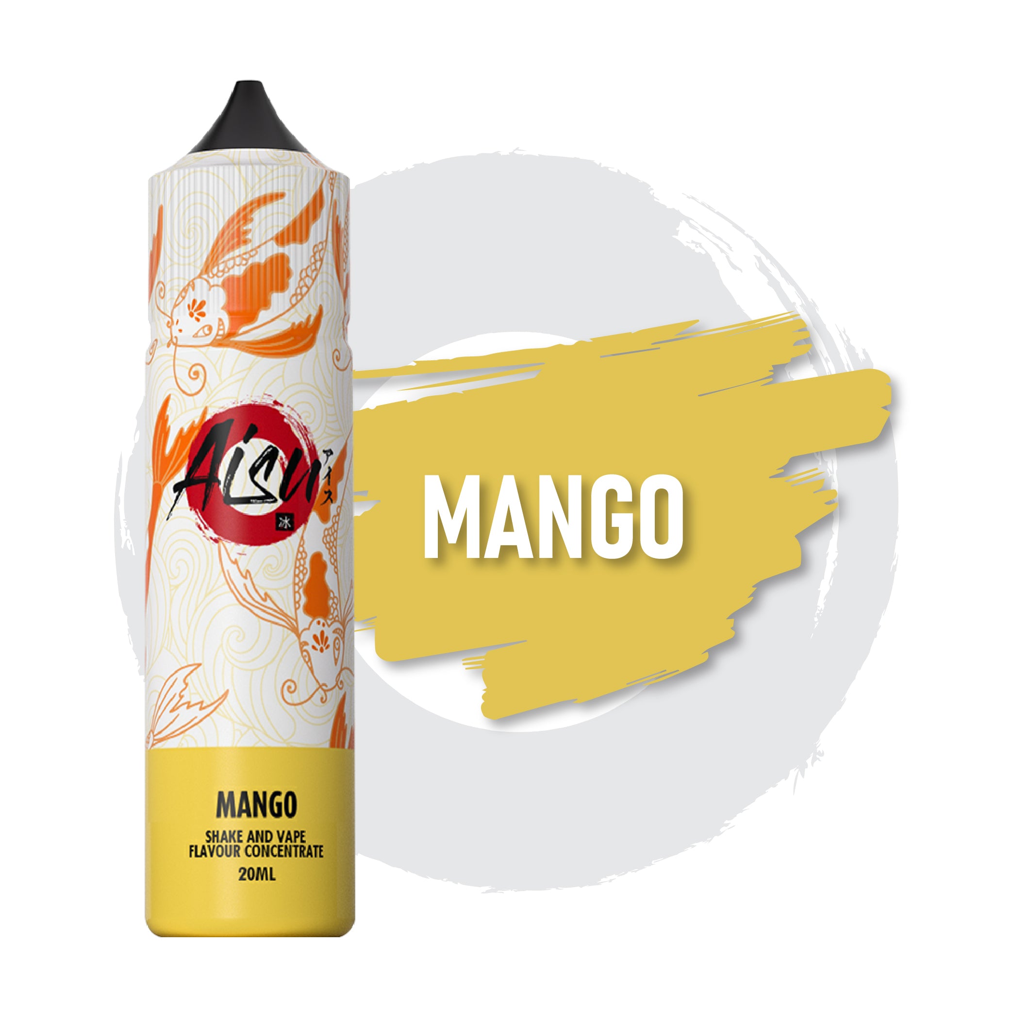Botella de e-líquido concentrado de sabor AISU Mango Shake and Vape de 20 ml