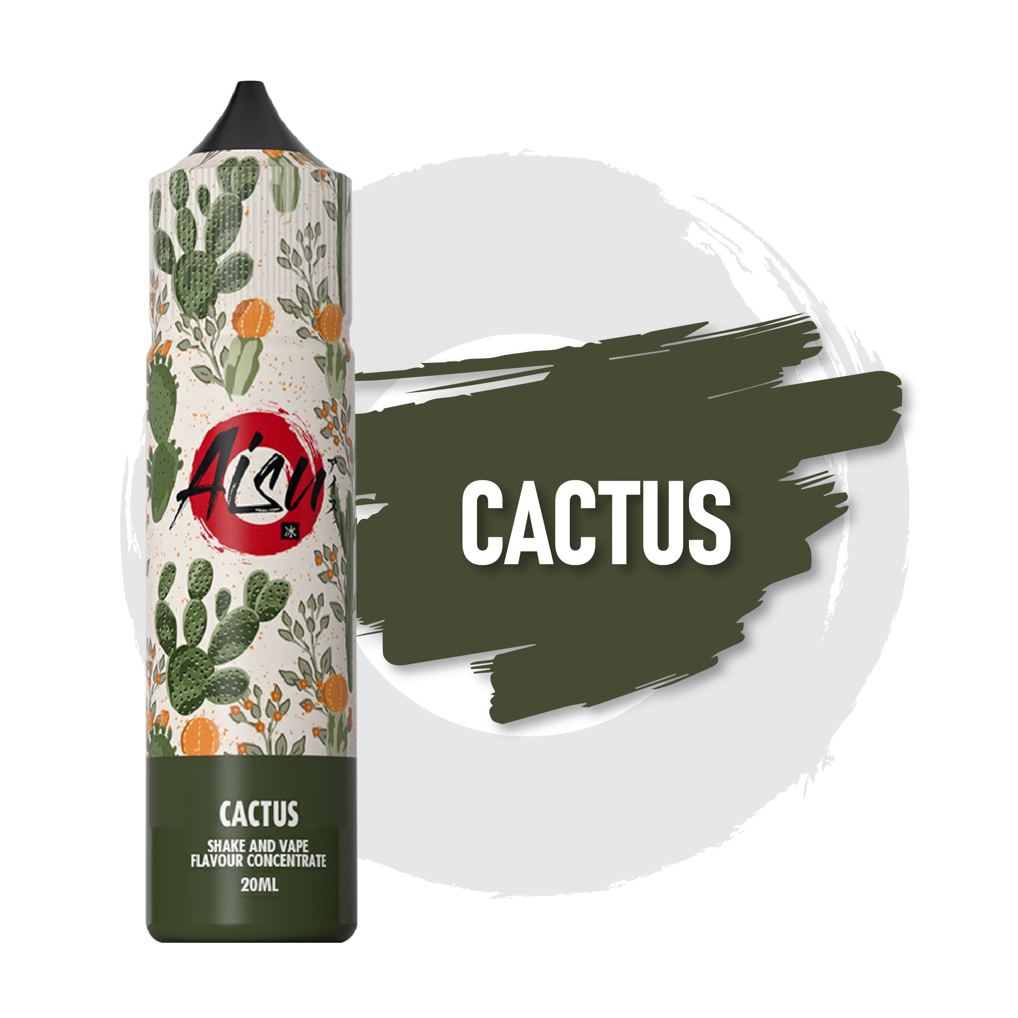 Botella de e-líquido concentrado de sabor AISU Cactus Shake and Vape de 20 ml