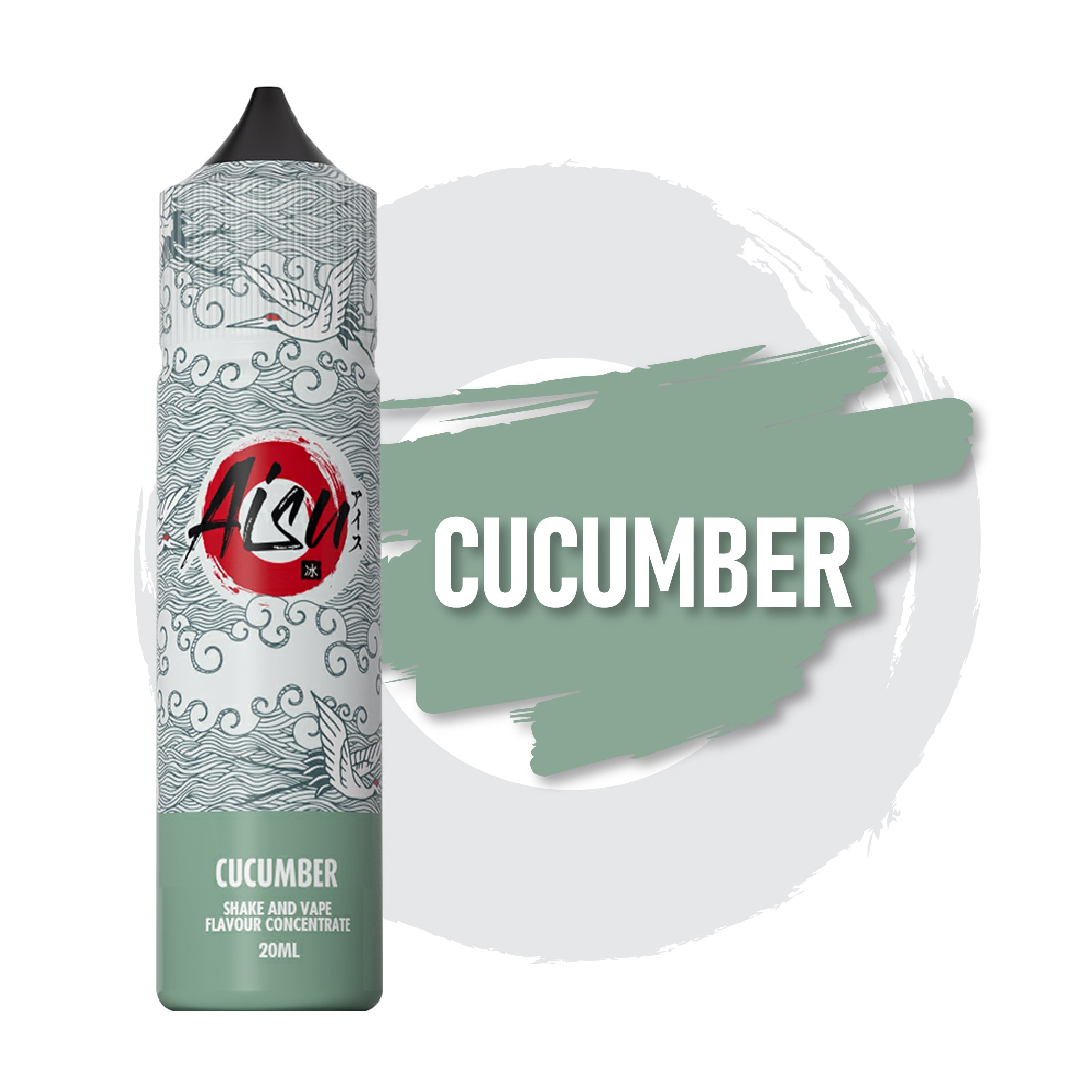 Botella de e-líquido concentrado de sabor AISU Cucumber Shake and Vape de 20 ml