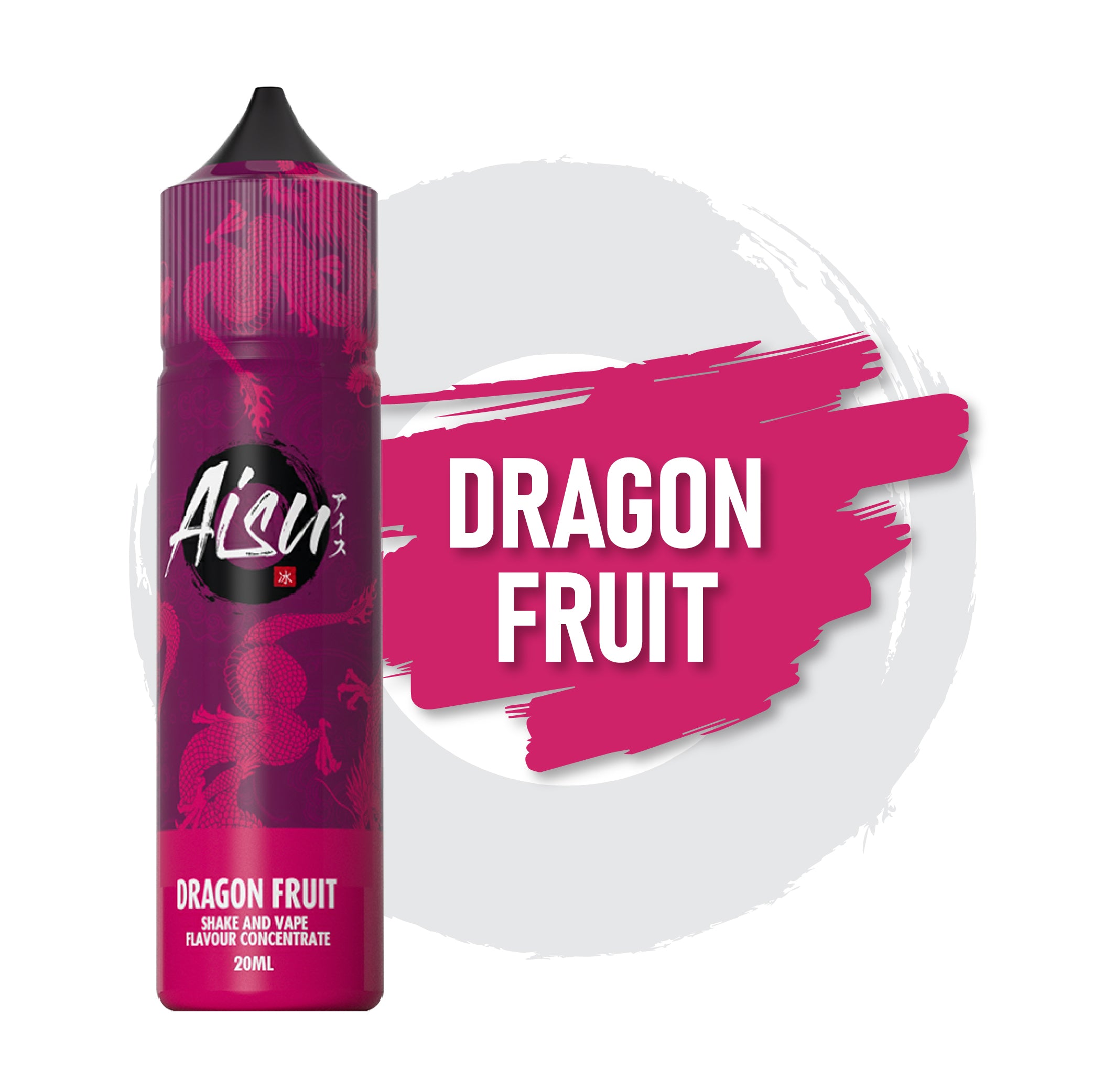 AISU Dragon Fruit Shake and Vape 20ml Flavour Concentrate e-liquid bottle