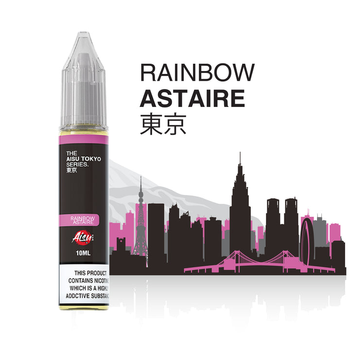 Botella de e-líquido AISU TOKYO Rainbow Astaire 10ml Nic Salts