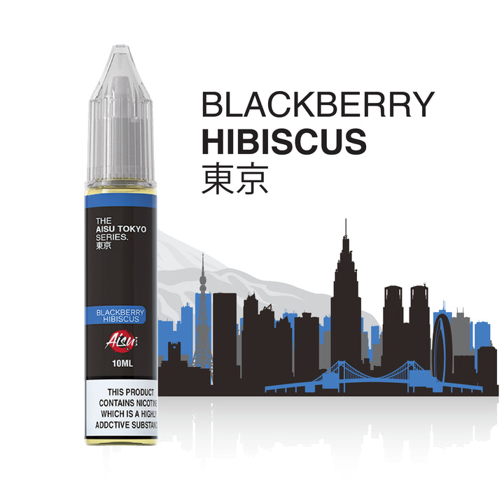 AISU TOKYO Blackberry Hibiscus Bouteille d'e-liquide Nic Salts de 10 ml